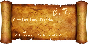 Christian Tünde névjegykártya